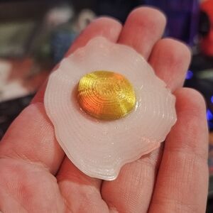 3D printed 2in mini fried egg